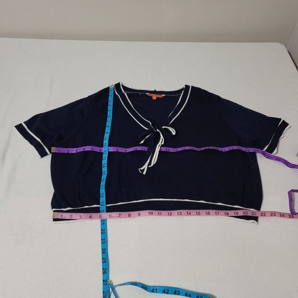 Modcloth Navy White Sweater Plus size 4x - Picture 8 of 9